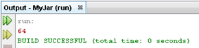 project output showing the squared result